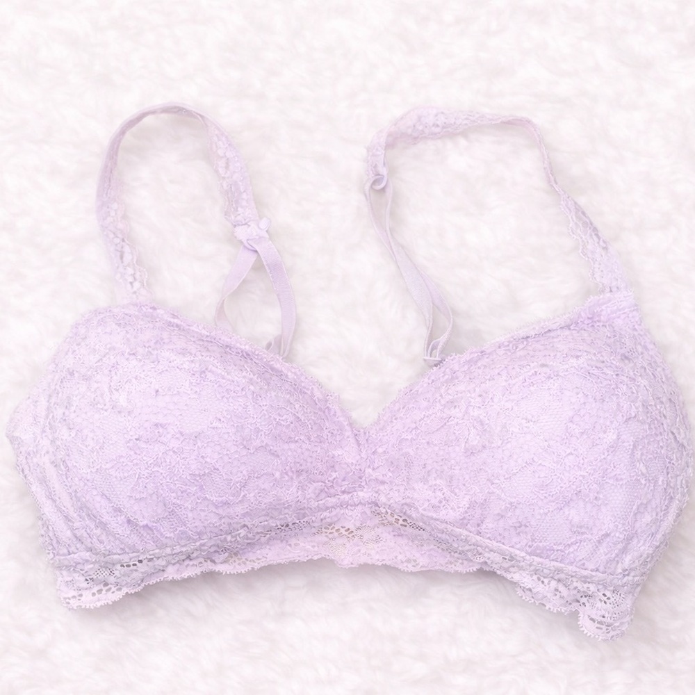 Aerie Lavender Lace Bralette Size Small Soft Feminine Lingerie